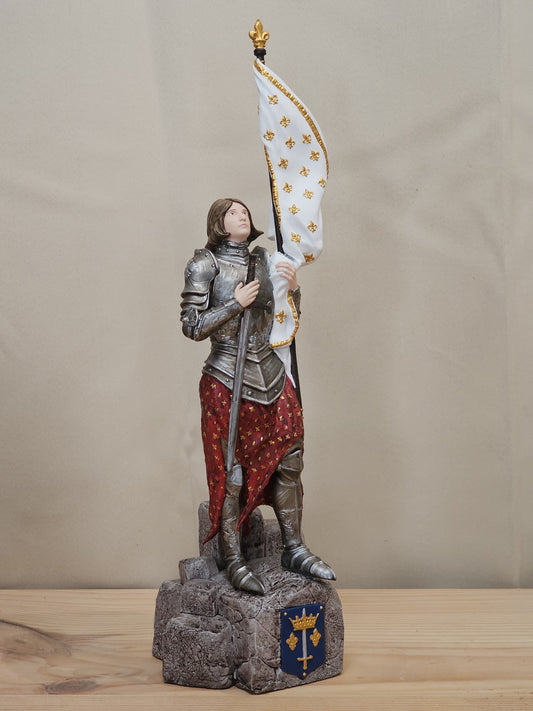 Statue Jeanne d'Arc, Peinte à la main - 35 centimètres