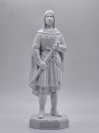 Statuette de Baudouin IV - Roi de Jérusalem - Peinte à la main