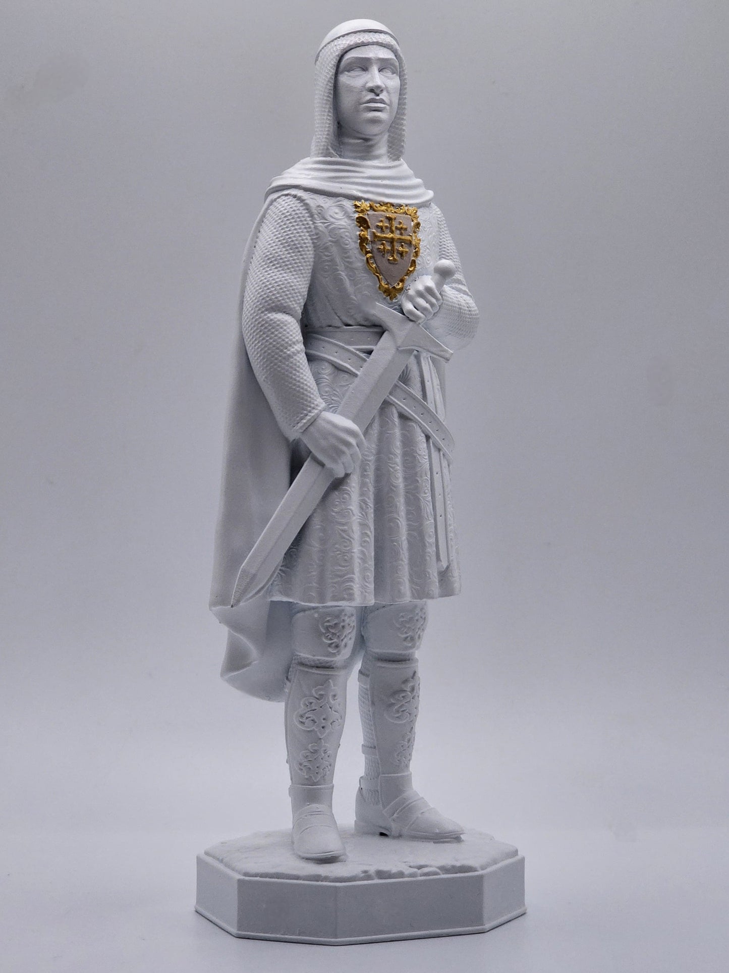 Statuette de Baudouin IV - Roi de Jérusalem - Peinte à la main