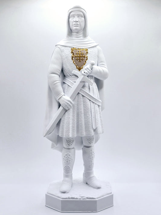 Statuette de Baudouin IV - Roi de Jérusalem - Peinte à la main